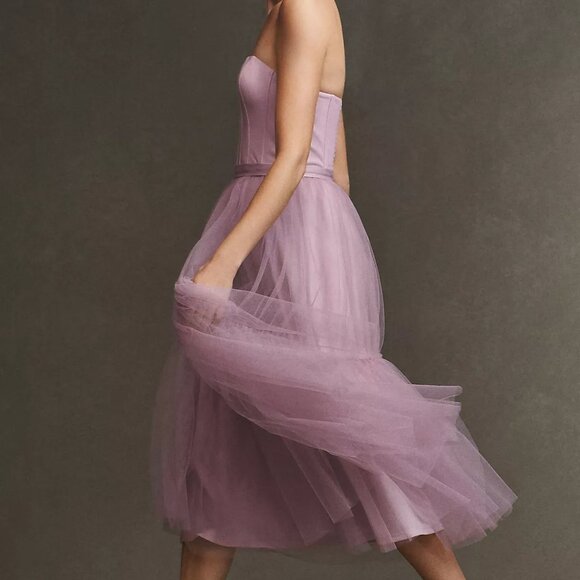 BHLDN Pink Strapless Dress - Picture 4 of 6